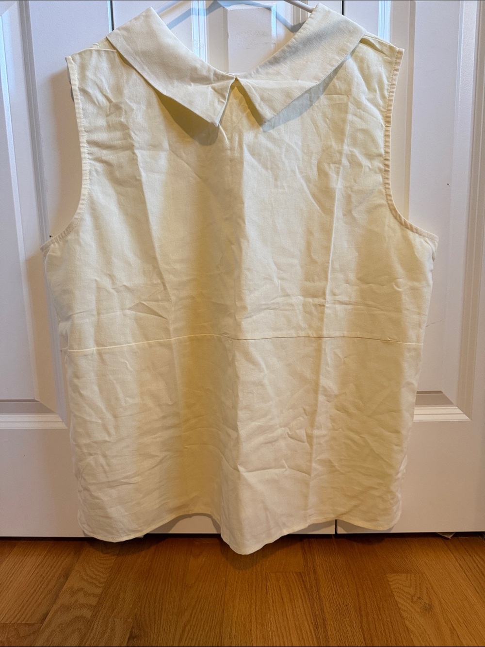 Sleeveless Collared Top in Light Yellow